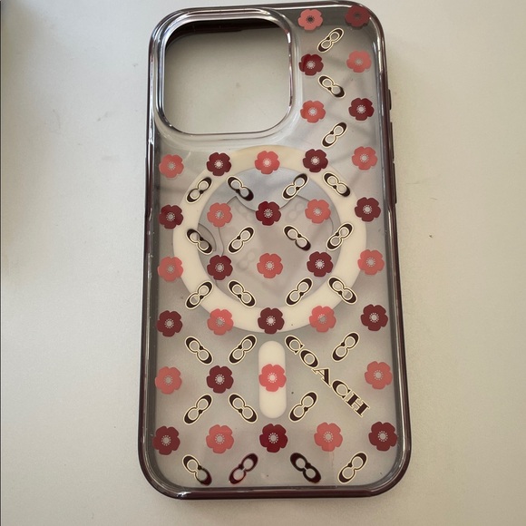 Coach Floral Pattern iPhone Case 15 pro